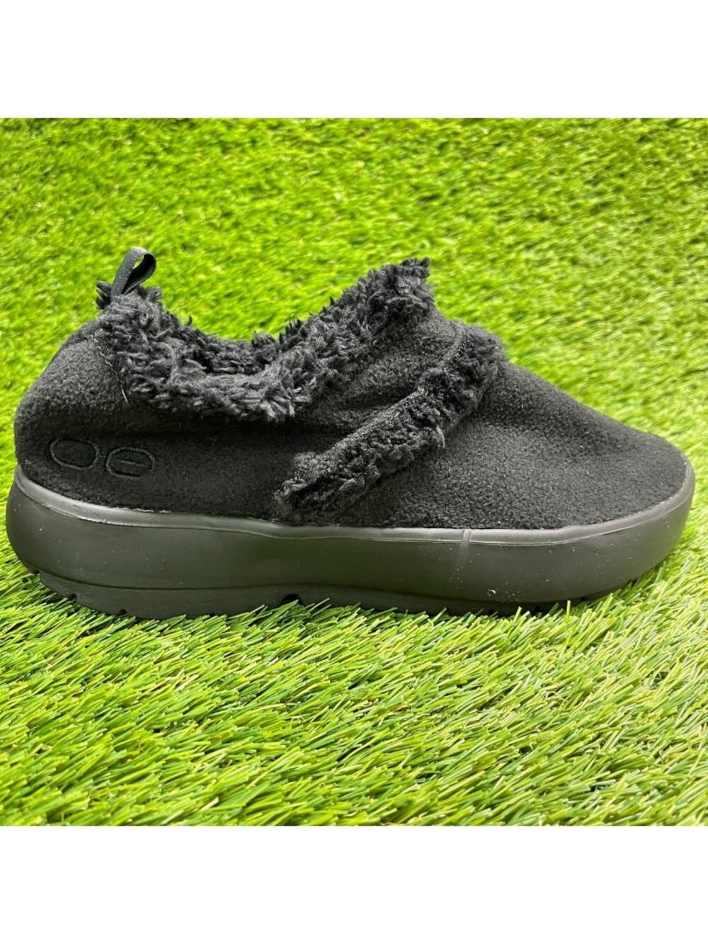OOFOS OOcoozie Low Womens Size 8.5 Black Casual Walking Slip On Recovery Shoes